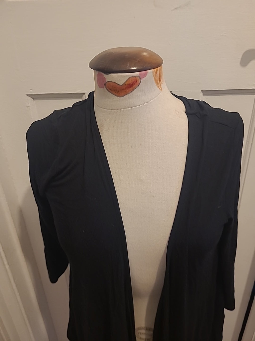 Ladies Jojo Maman Bebe Size Medium Black Waterfall Cardigan