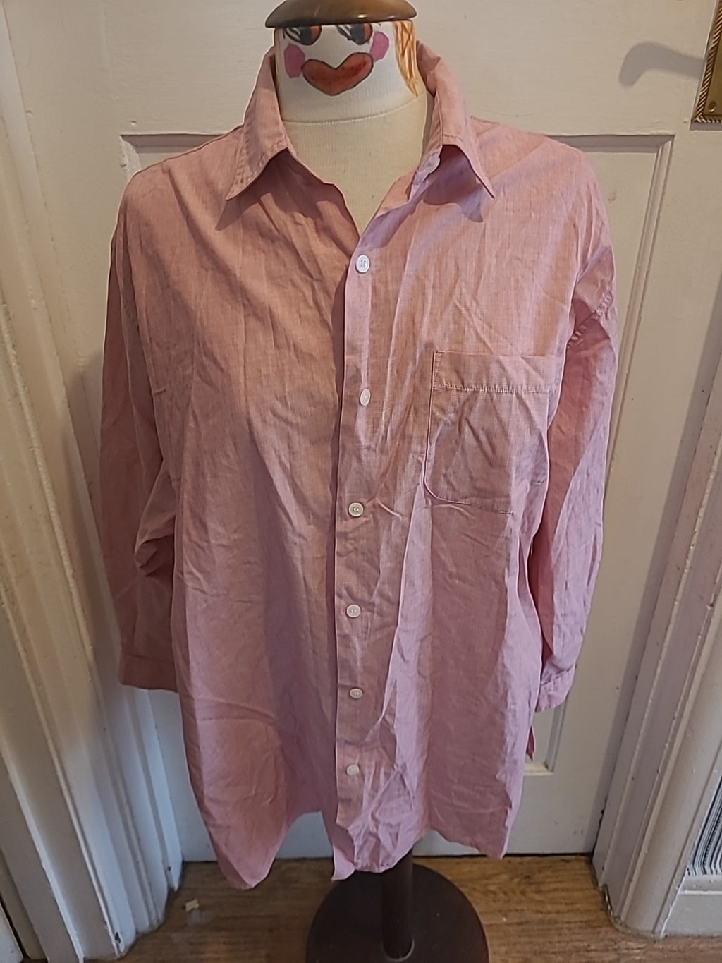 Ladies Maternity Size 16 Pink Short Sleeved Blouse