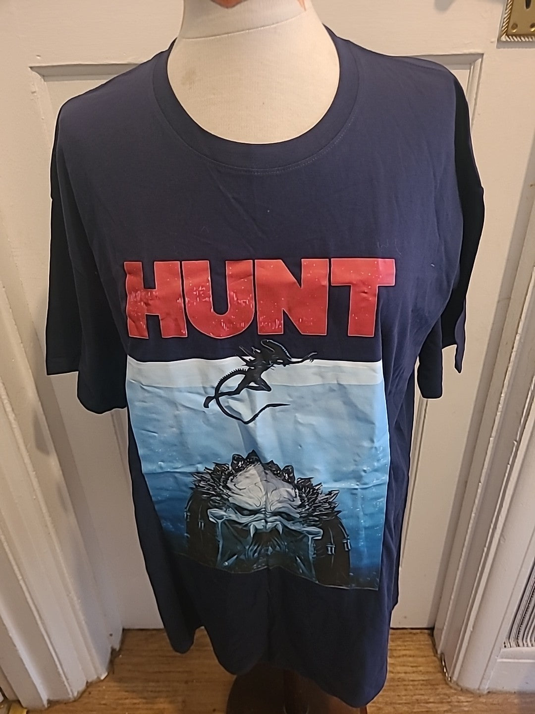 Mens Caribbean Seal Size XL Navy Hunt Tshirt