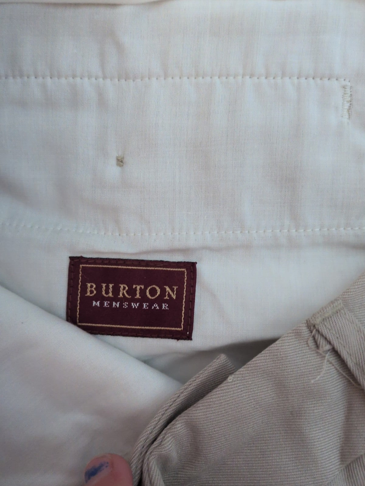 Burton 32L Grey Stretch Slim Trousers Chino
