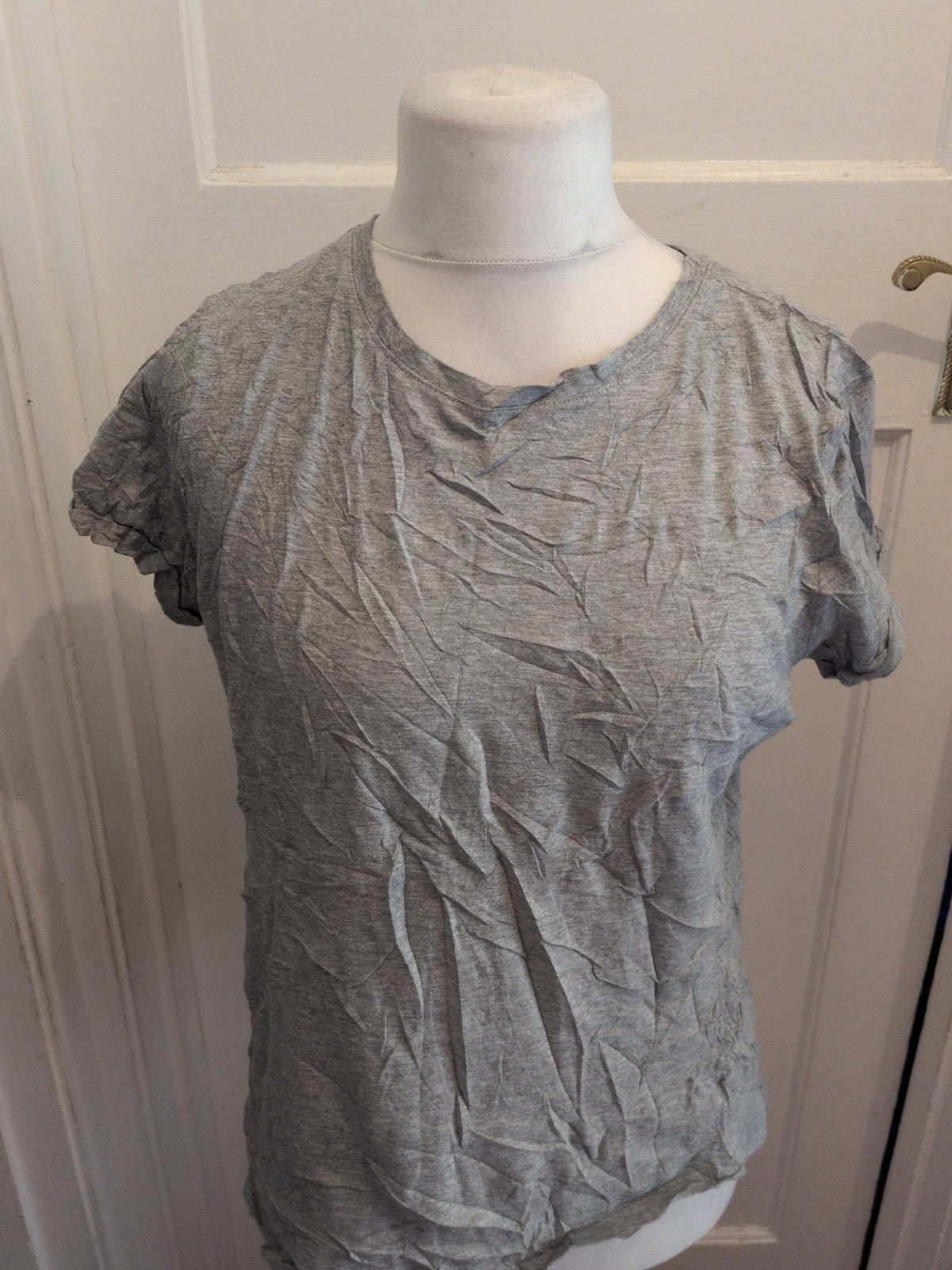 Peacocks 12 Plain Grey T-shirt Ladies Short Sleeve