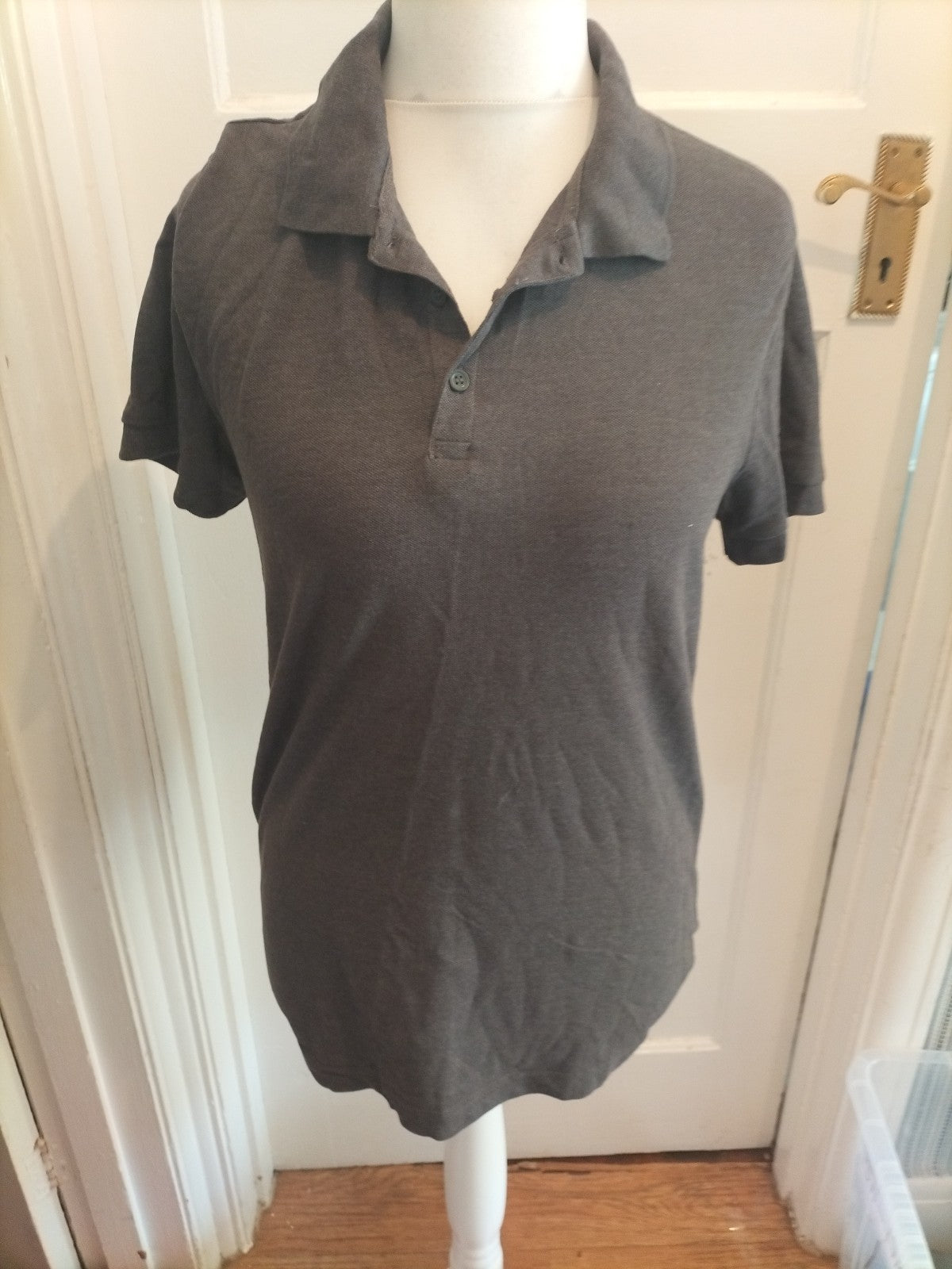 George Small Grey Short Sleeve Polo Plain