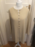 Ladies C&A Size Large Beige Lined Buttoned Longline Blouse/Blazer