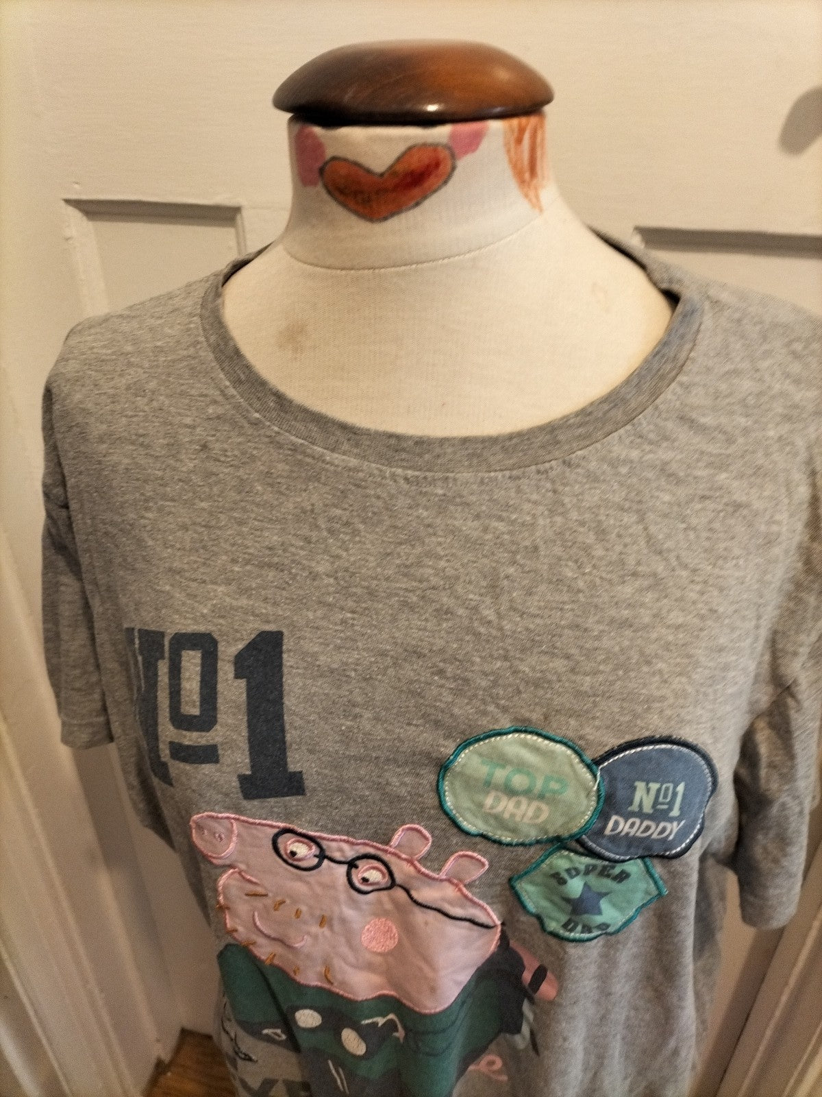 Mens Peppa Pig Size Large No 1 Dad Tshirt