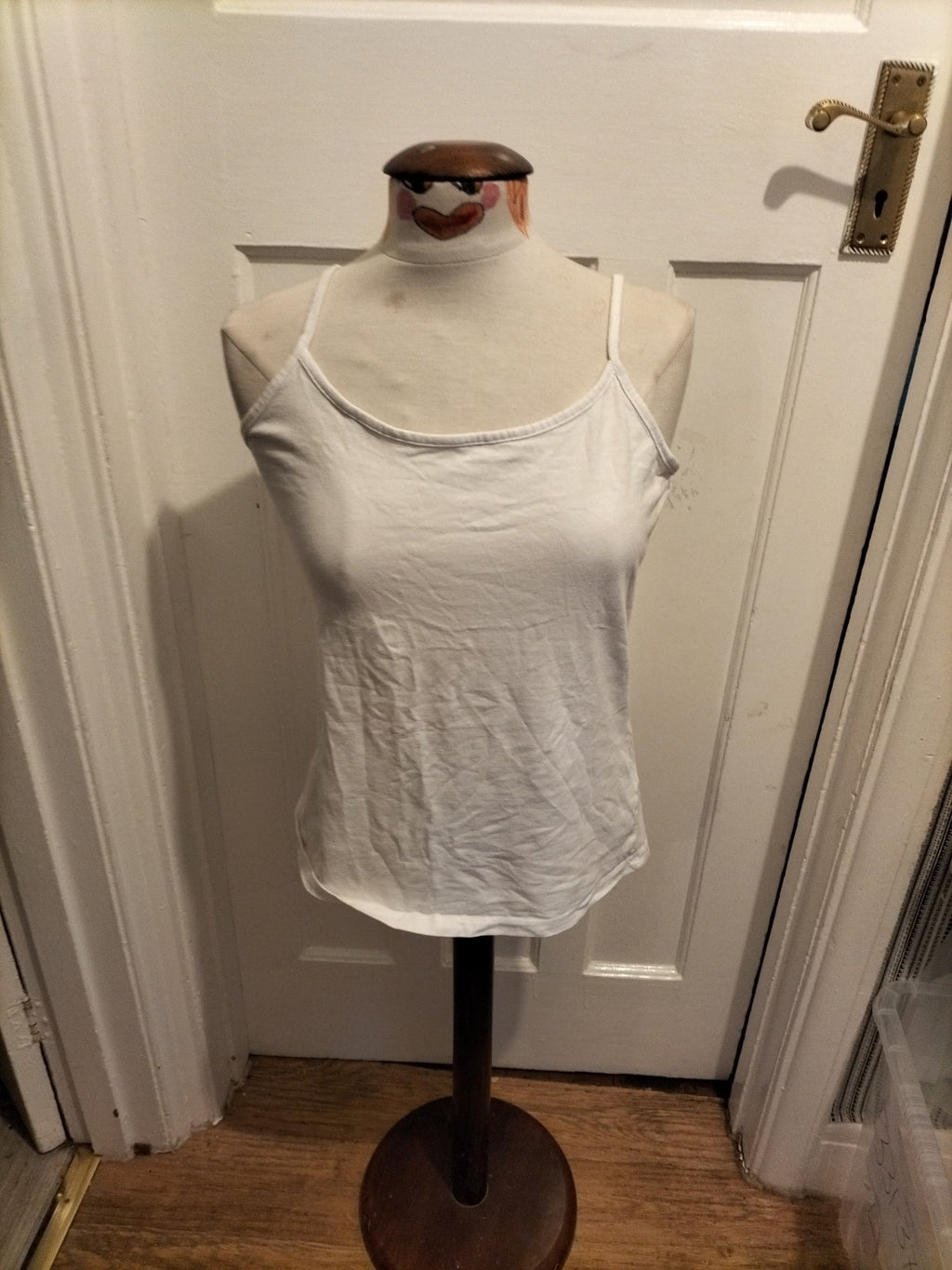 Ladies Beloved Size 2XL White Sleeveless Vest Top