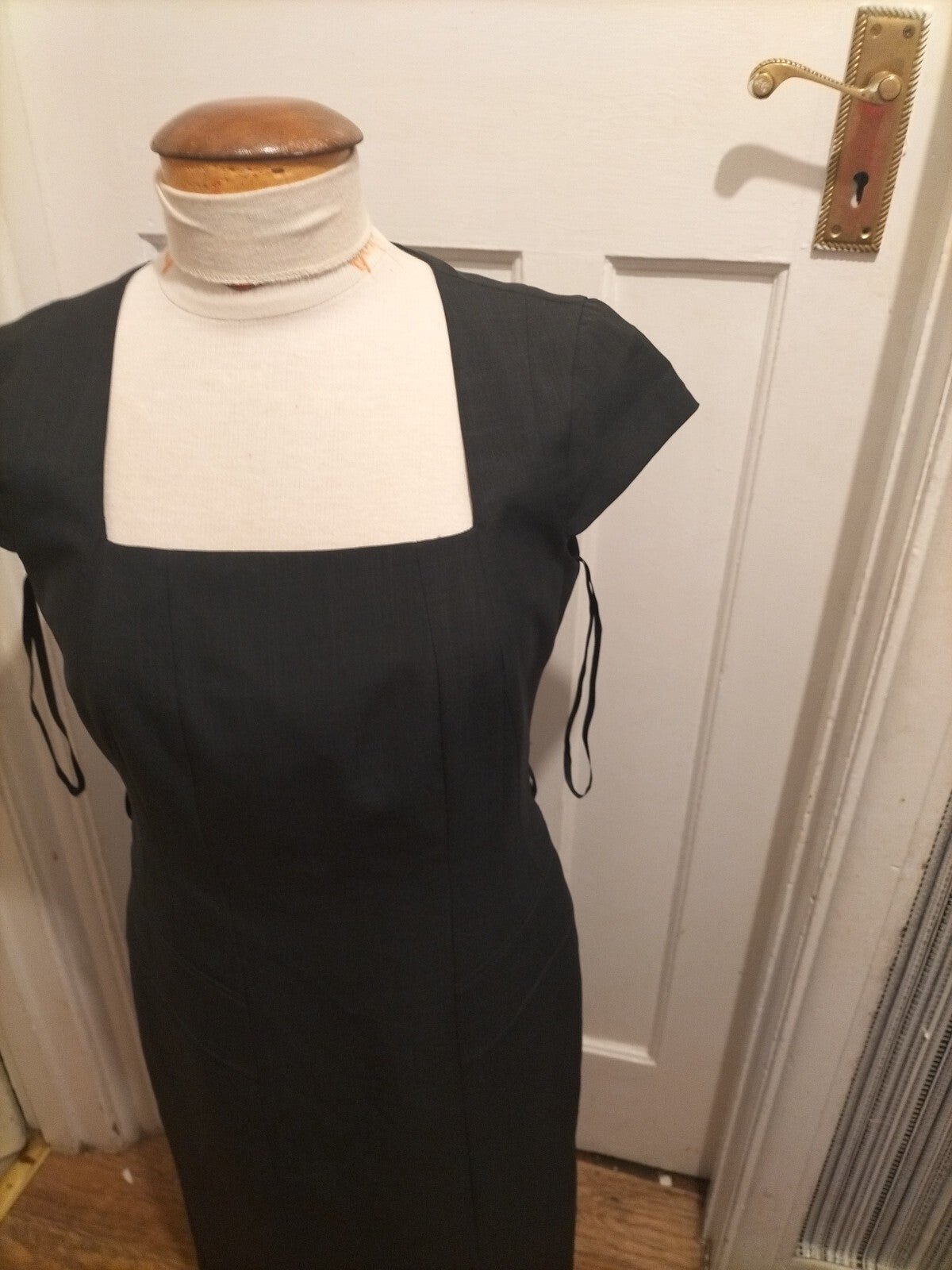 Ladies Debenhams 10 Dark Grey Sleeveless Dress