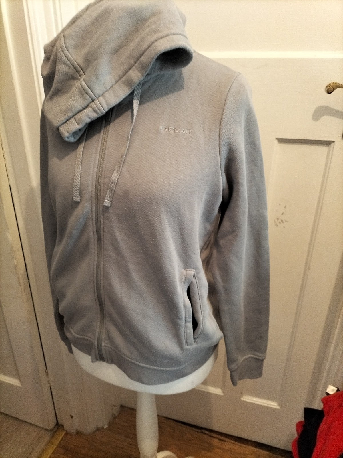 Ladies La Gear Size 16 Grey Full Zip Hoodie