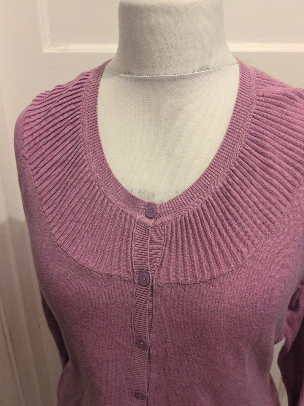 Fat Face Medium Purple Buttoned Cardigan