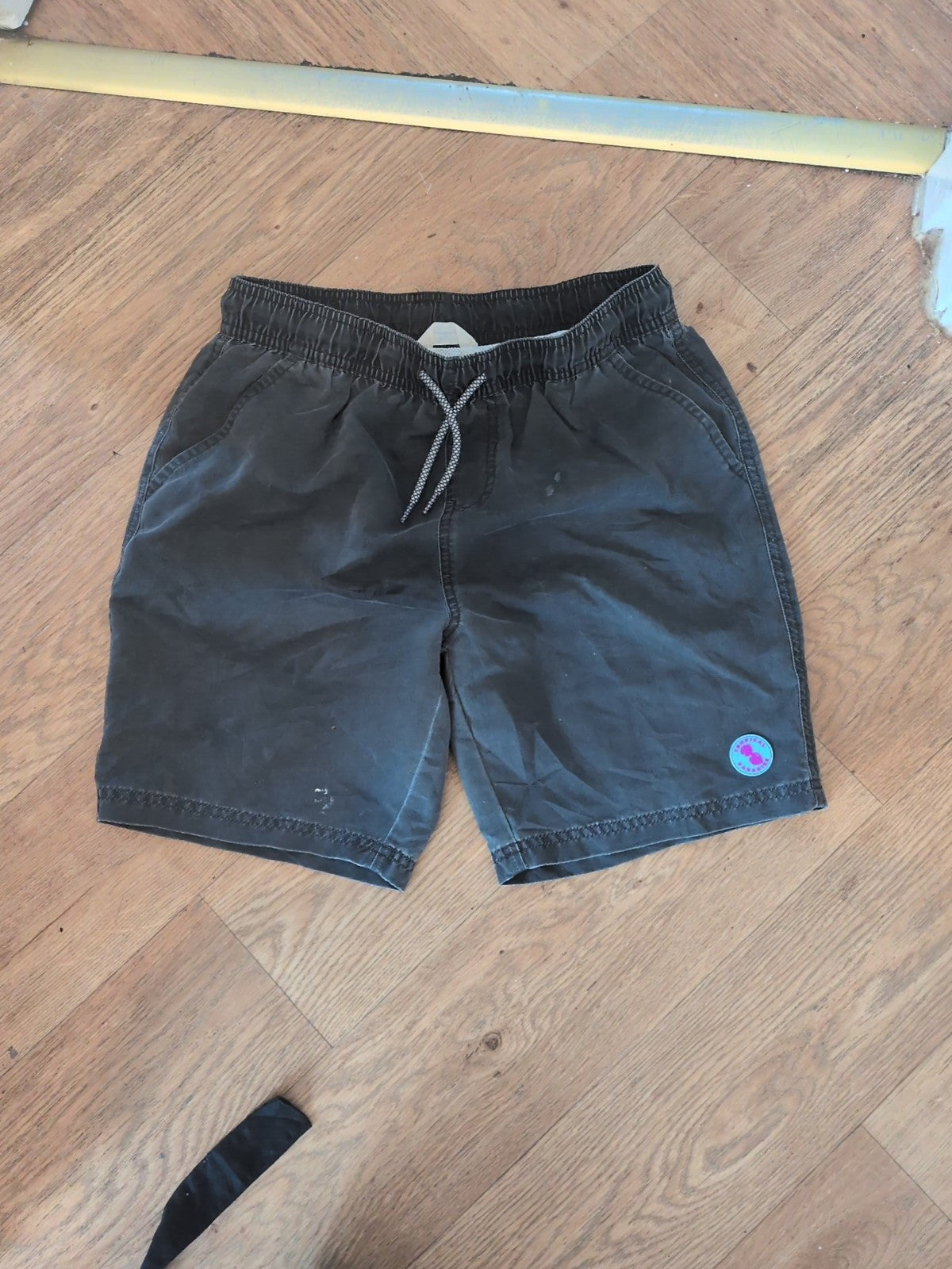 Primark 12-13 Years Grey Elasticated Swim Shorts (Marked)