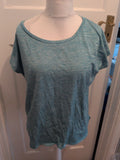 Souluxe Medium Turquoise Flecked Short Sleeve T-shirt Ladies