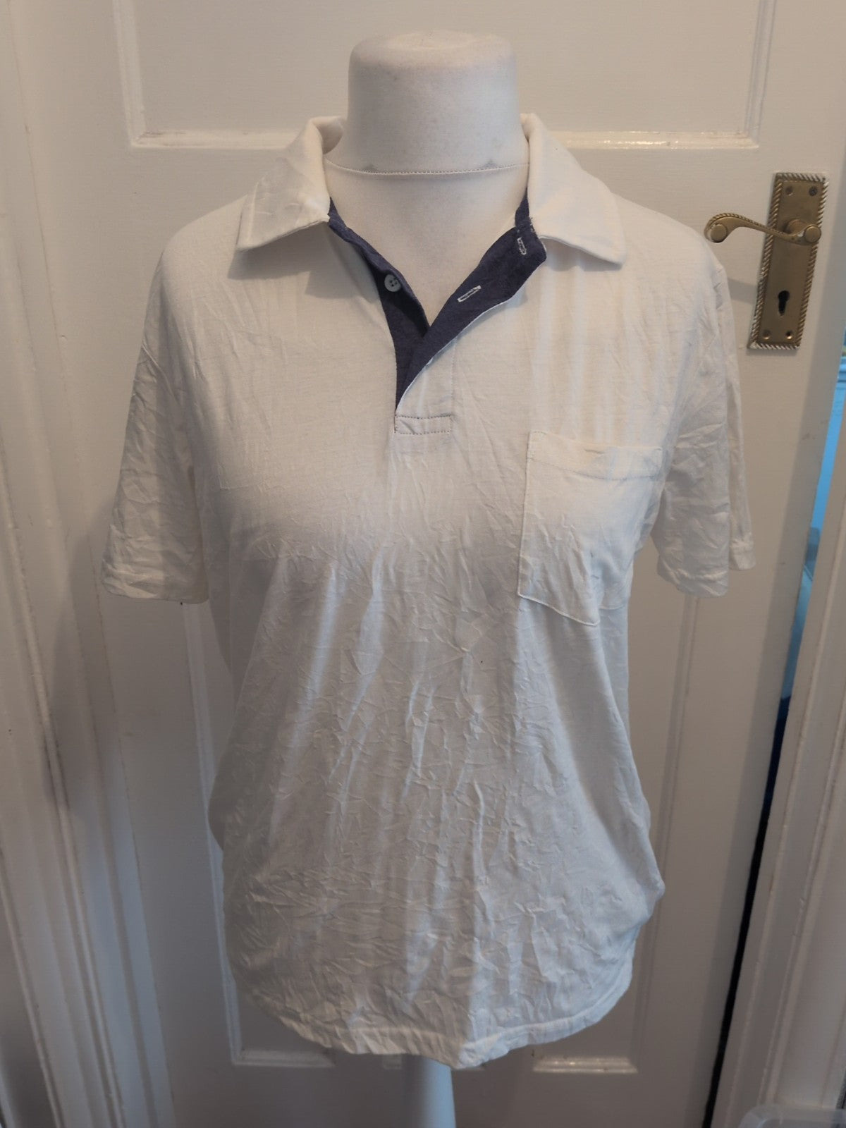 Atlas For Men Small White Short Sleeve Polo