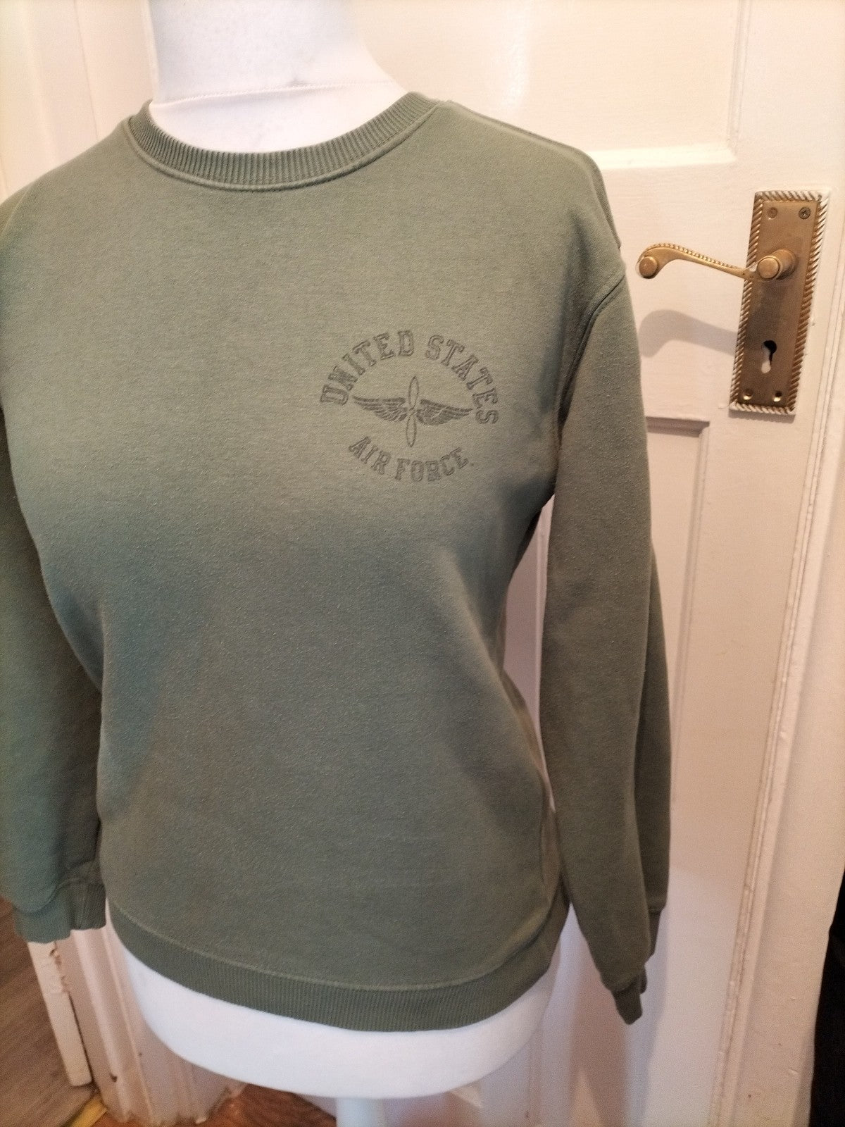 Ladies Size Large Green Air Force Jumper Pullover