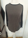 Mens Cedarwood State Size M Grey And Black Long Sleeved Pyjama Top