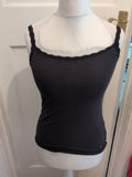 Ladies Marks And Spencer Size 10 Charcoal Pyjama Top Sleeveless