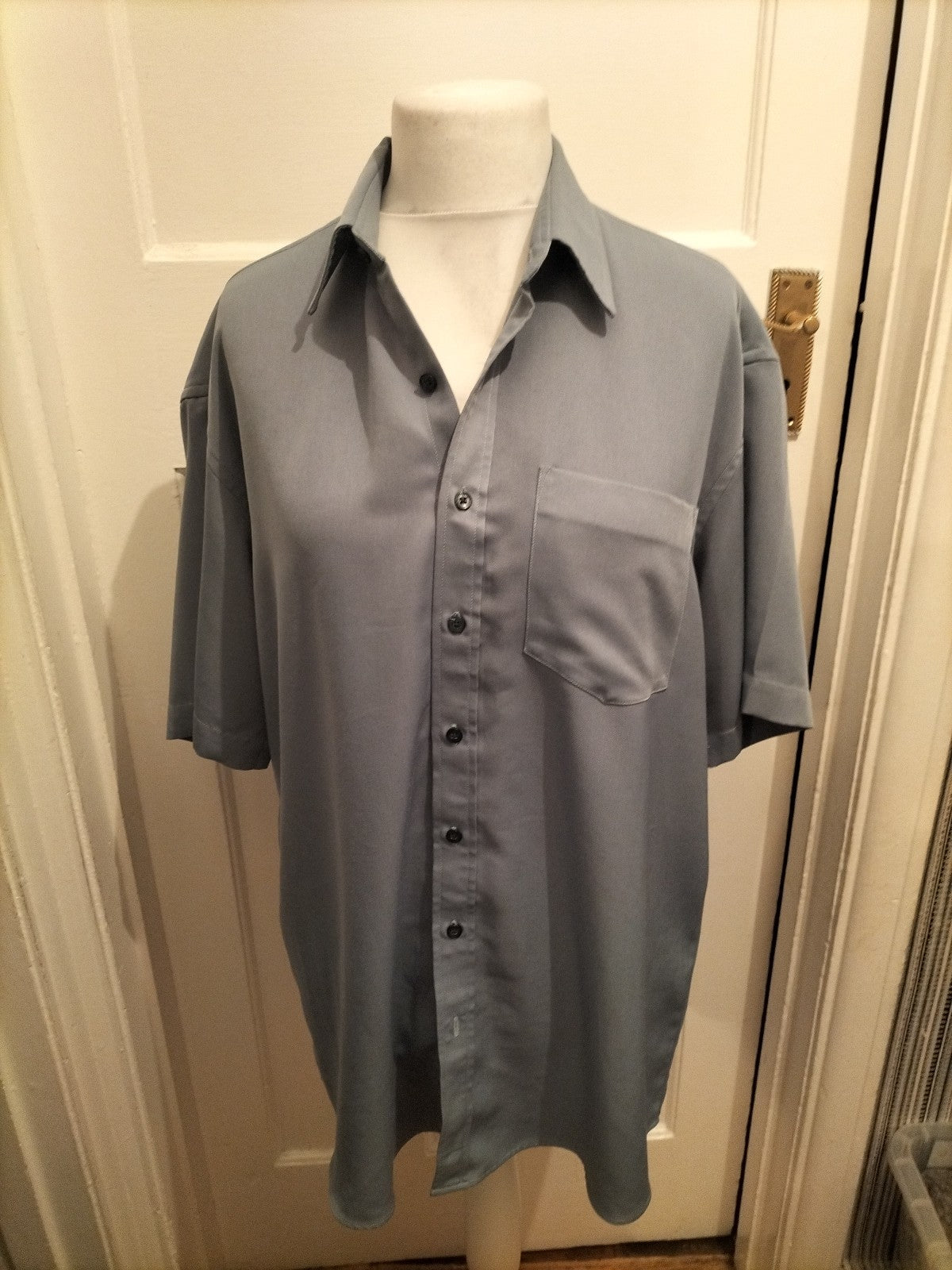 Mens James Fashion Size XL Bluey Grey Short Sleeved Shirt