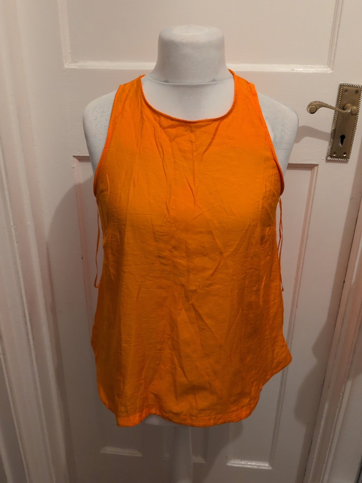 Primark 14 Orange Sleeveless T-shirt Blouse Top
