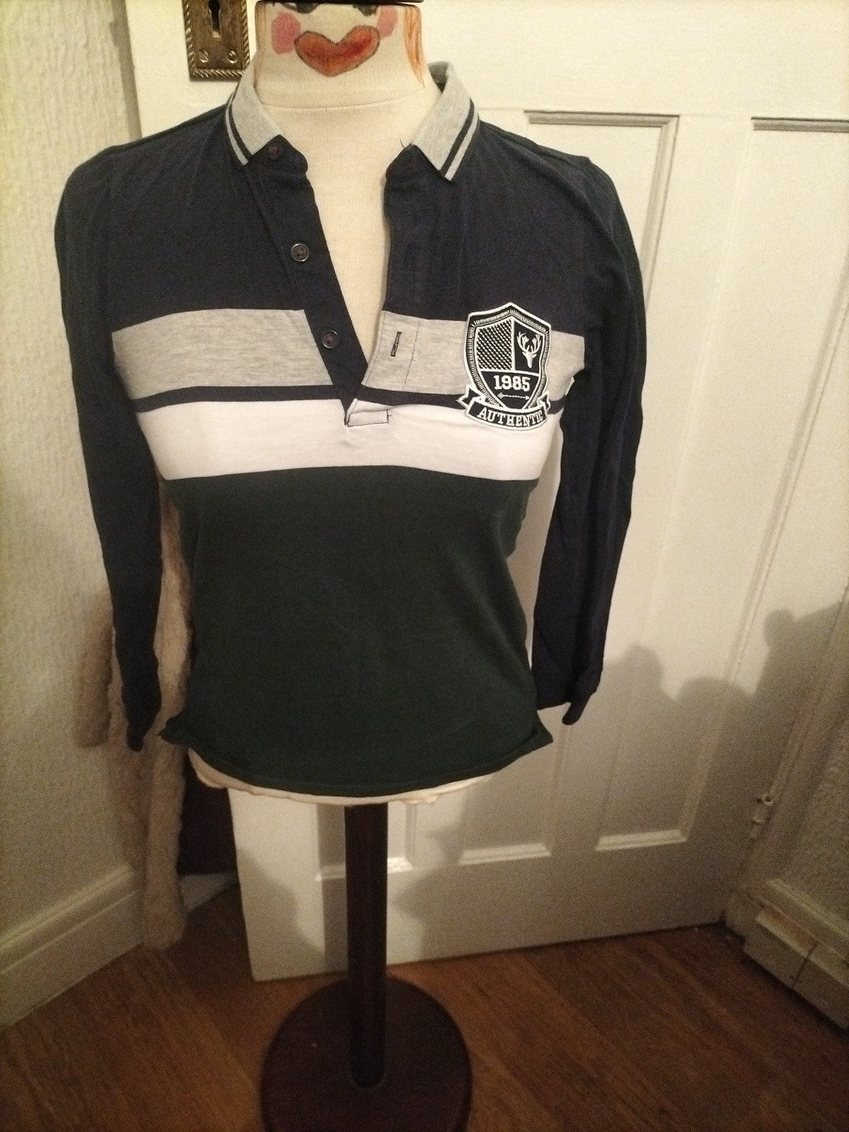 Boys Urban Age 11 Years Black Grey Polo Shirt