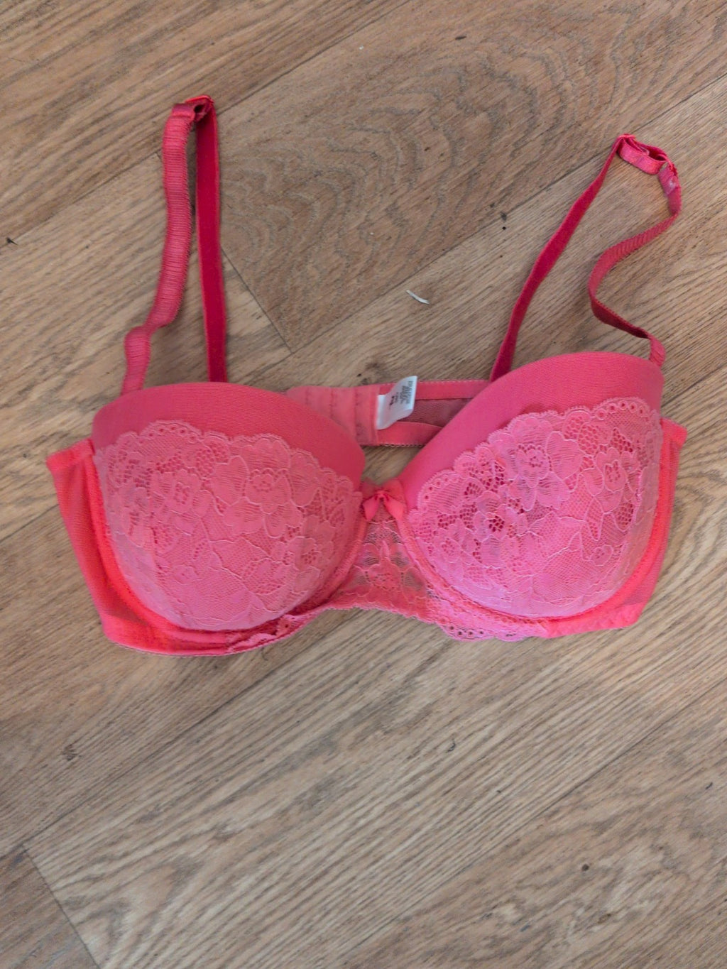 Tu 38D Pink Floral Wired And Padded Bra