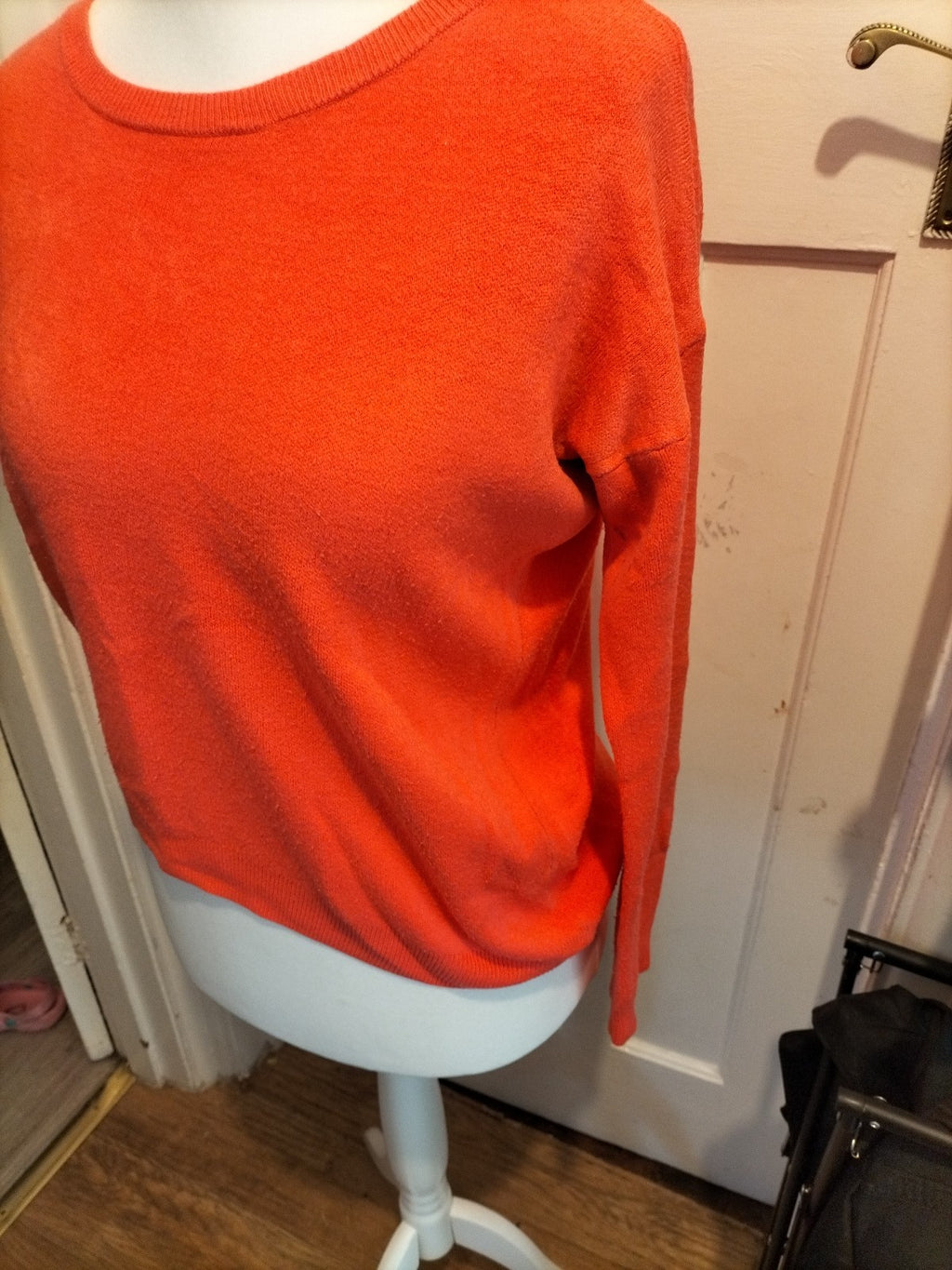Ladies Primark Size 12 Orange Long Sleeved Pullover Jumper