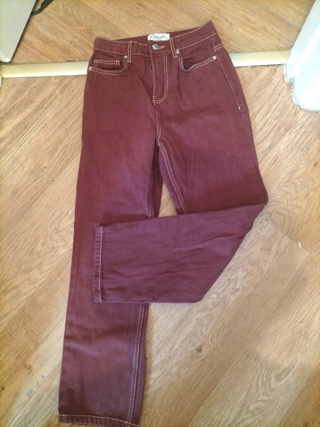 Ladies Miss S Denim Size 6 Purple Straight Leg Jeans