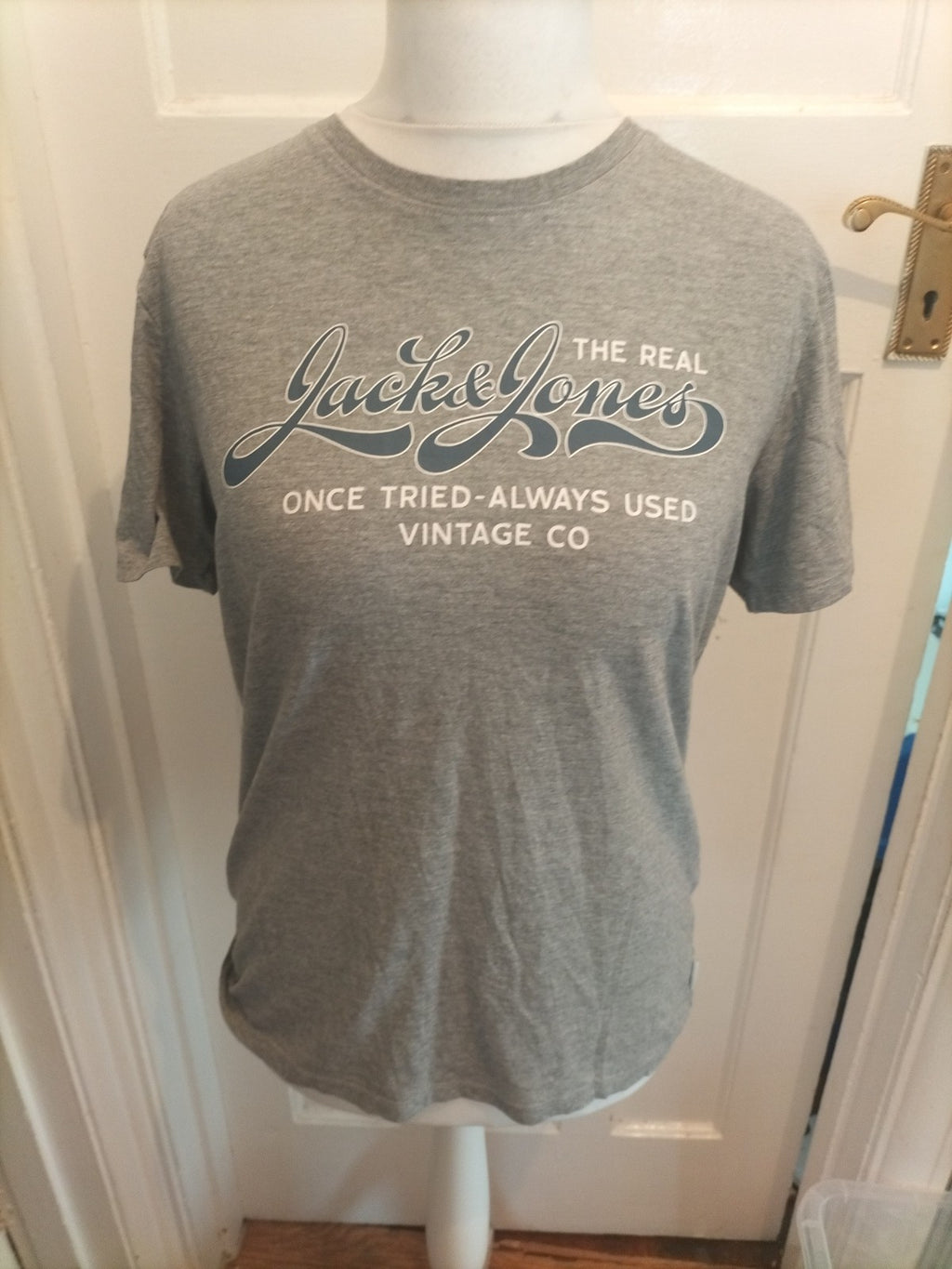 Jack & Jones Medium Grey Print Short Sleeve T-shirt