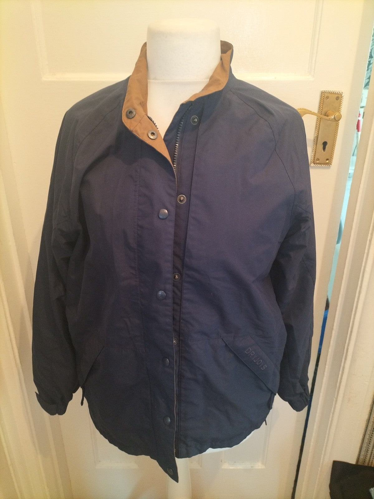 Ladies Dryjoys Size Small Navy Mesh Lined Jacket Full Zip