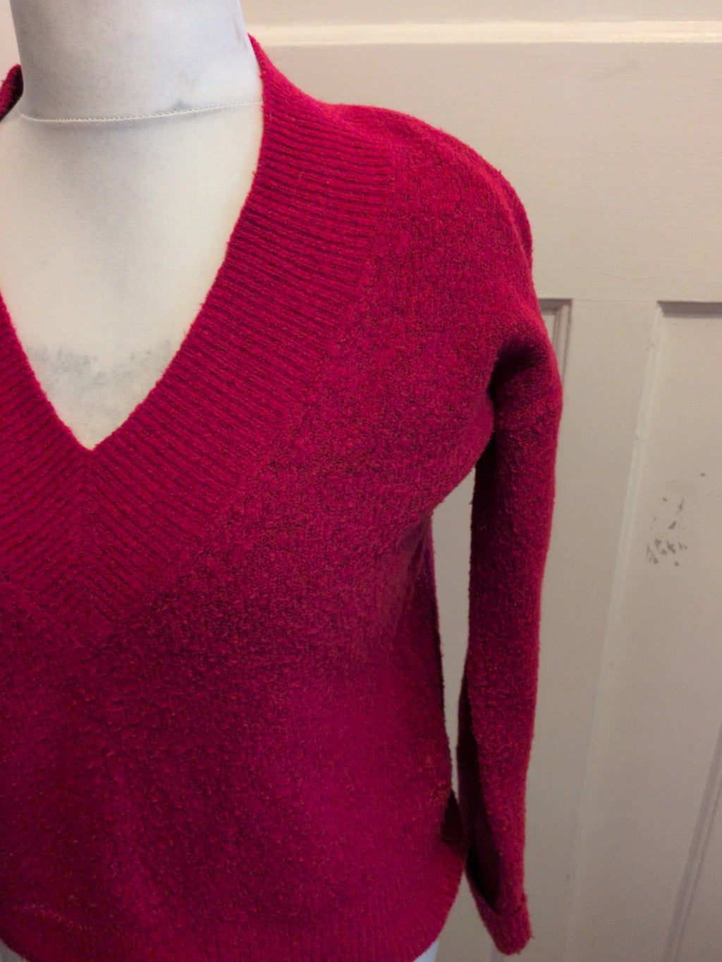 Ladies Next XS Deep Pink V Neck Jumper