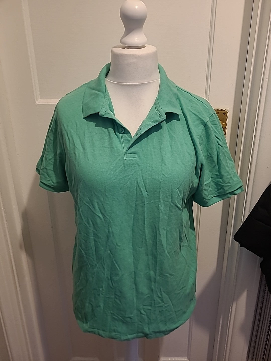 Mens Primark Size L Green Short Sleeved Polo
