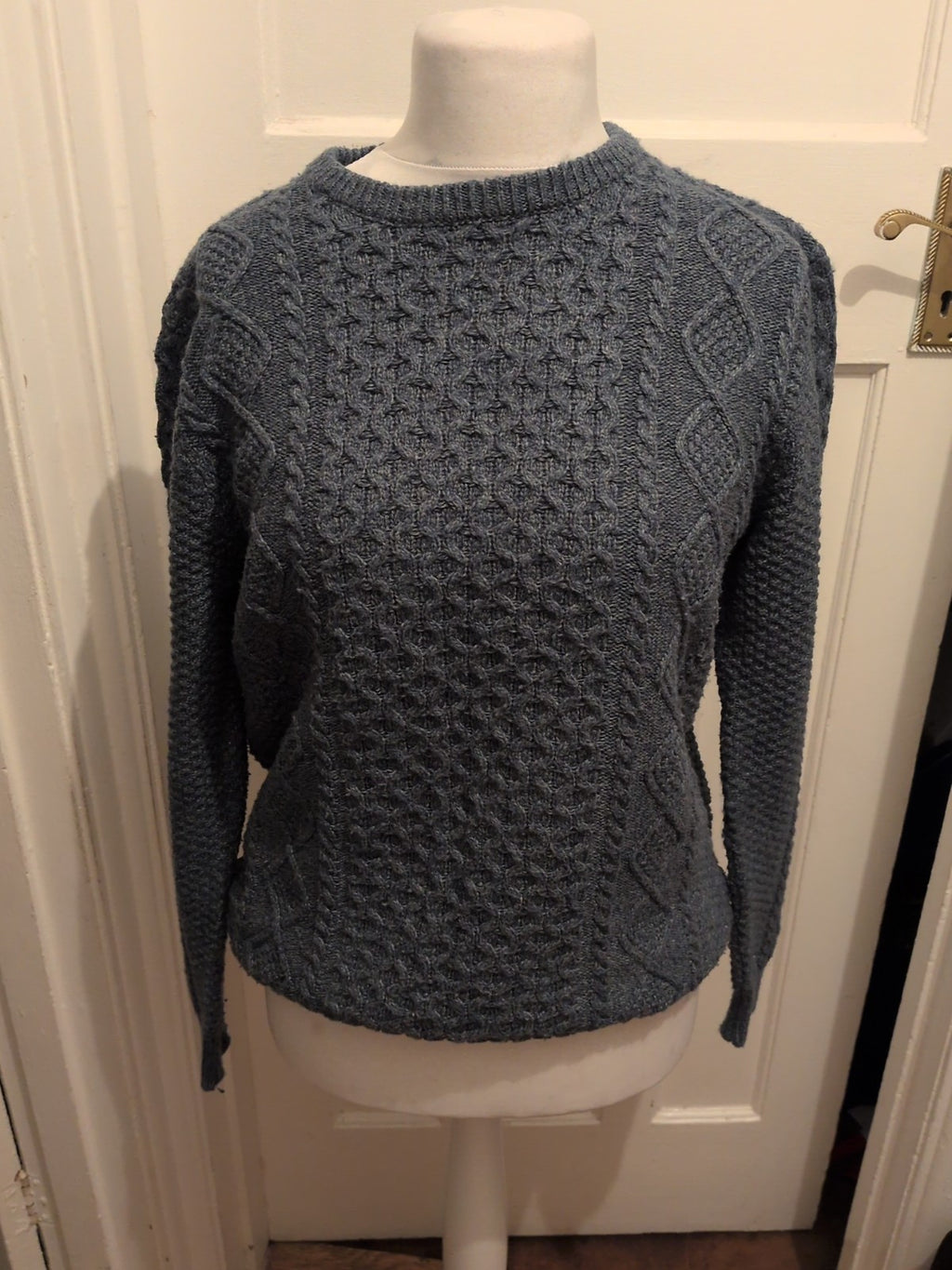 TU Man Medium Teal Pattern Jumper Pullover
