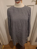 Ladies H&M Size 10 Black/White Check Long Sleeved Dress
