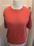 Tu 18 Coral Short Patterned Sleeve Blouse