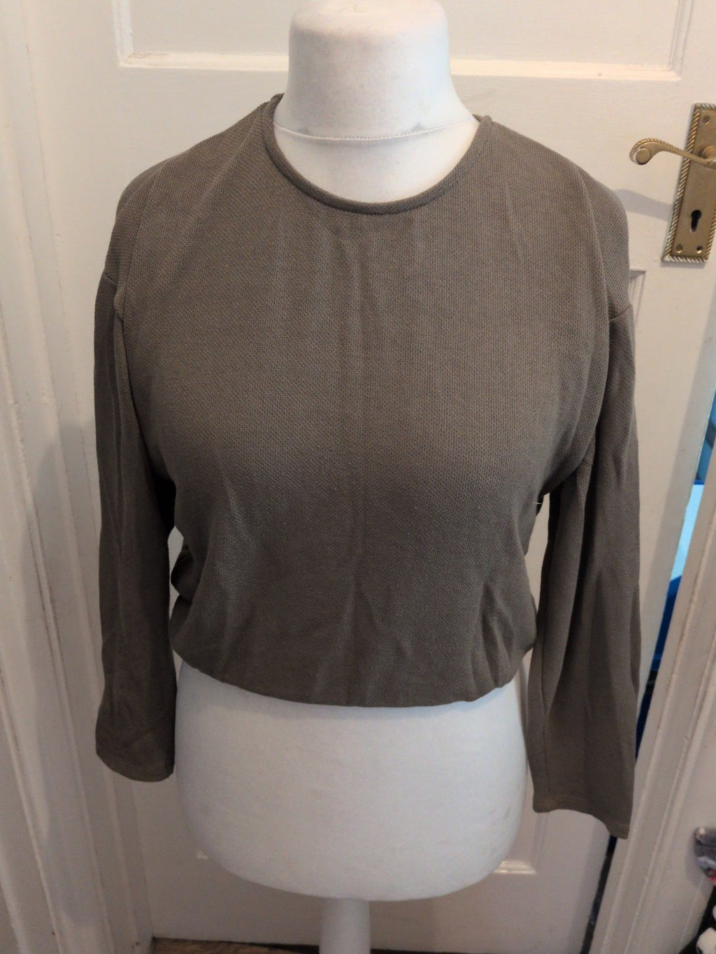 Zara Medium Green Khaki Long Sleeve Jumper Ladies