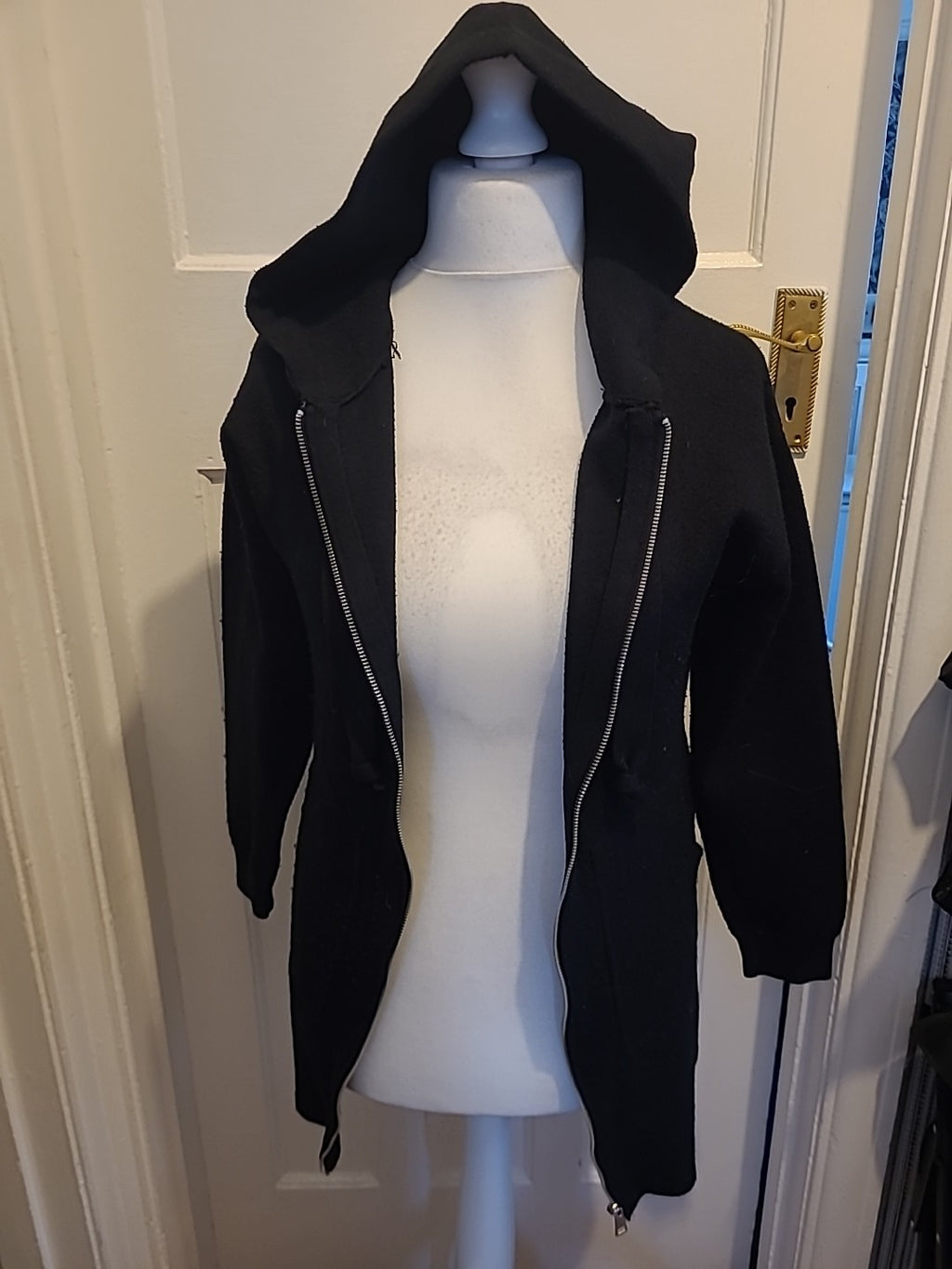 Ladies Primark Size 4-6 Black Zipped Jacket