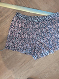 Peacocks 12 Navy Floral Aztec Elasticated Shorts