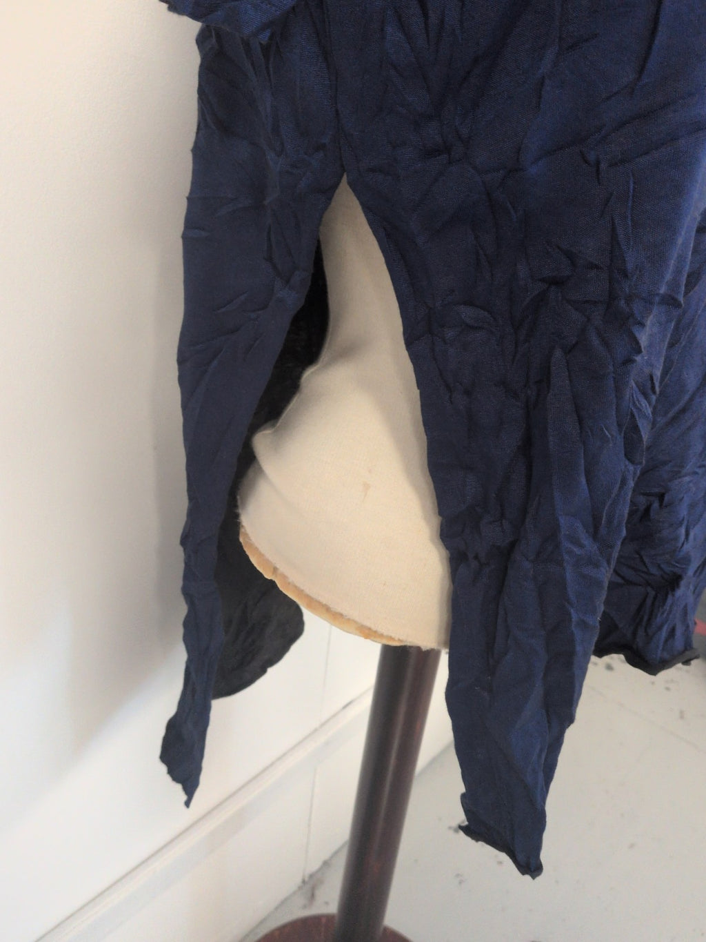 Ladies Cheap Monday Size XS Dark Blue Split Sides Short Sleeve T-shirt