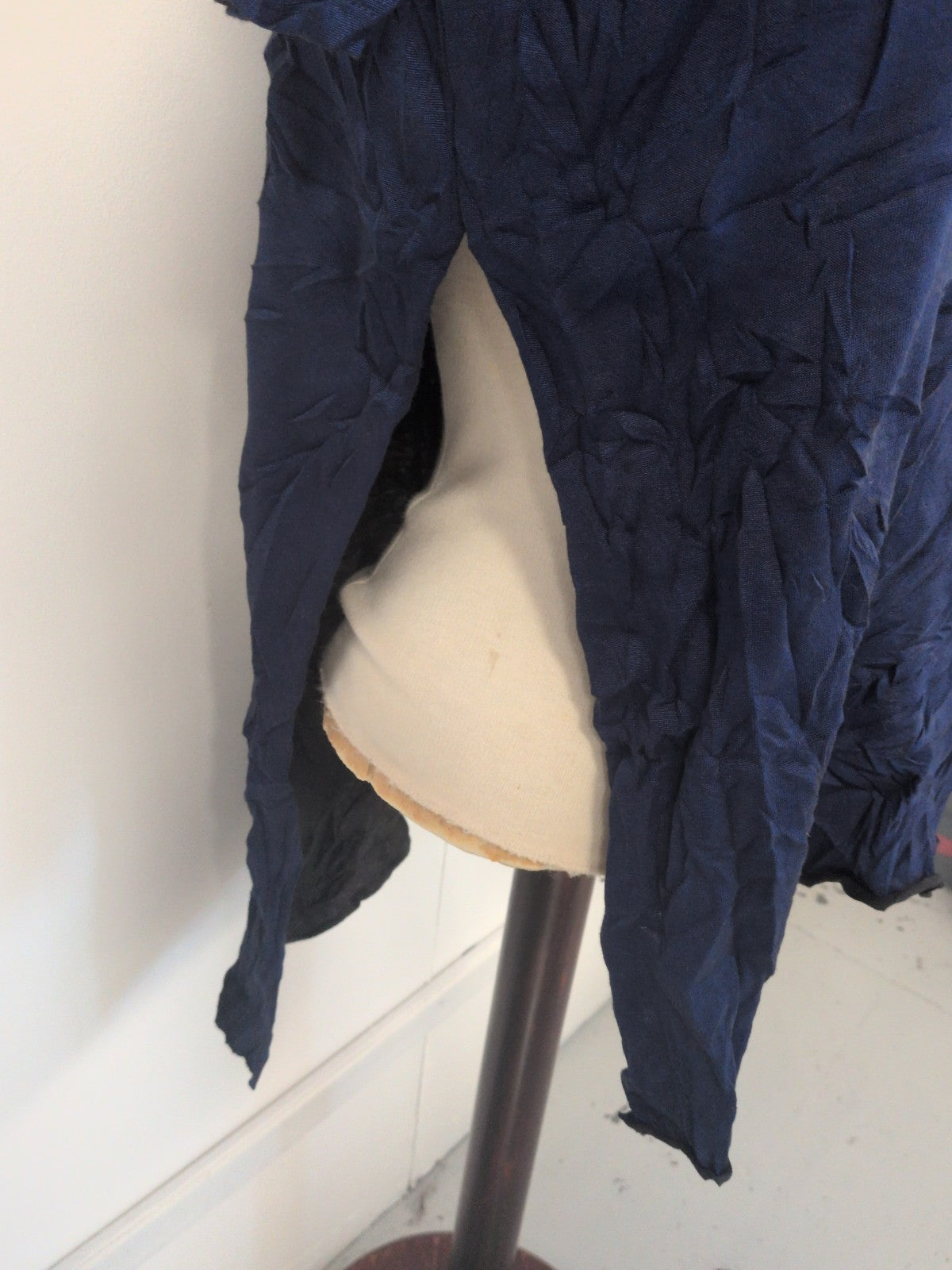 Ladies Cheap Monday Size XS Dark Blue Split Sides Short Sleeve T-shirt