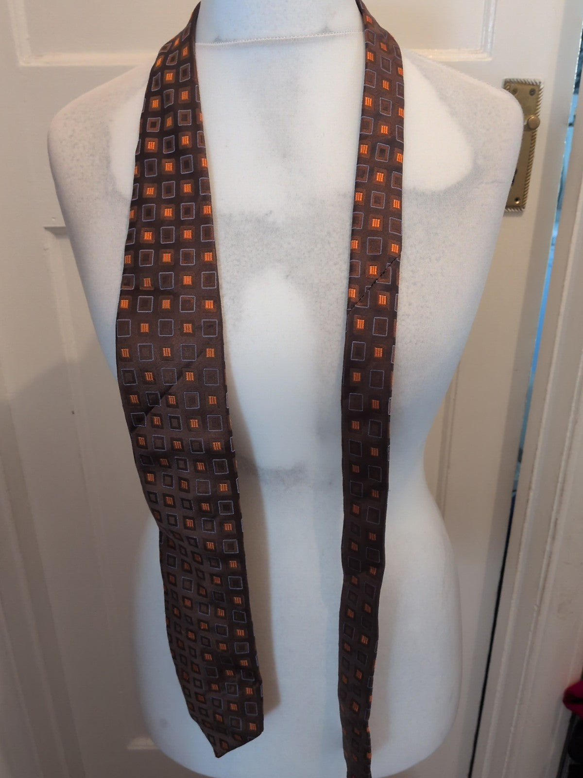 Van Girls Brown Patterned Tie