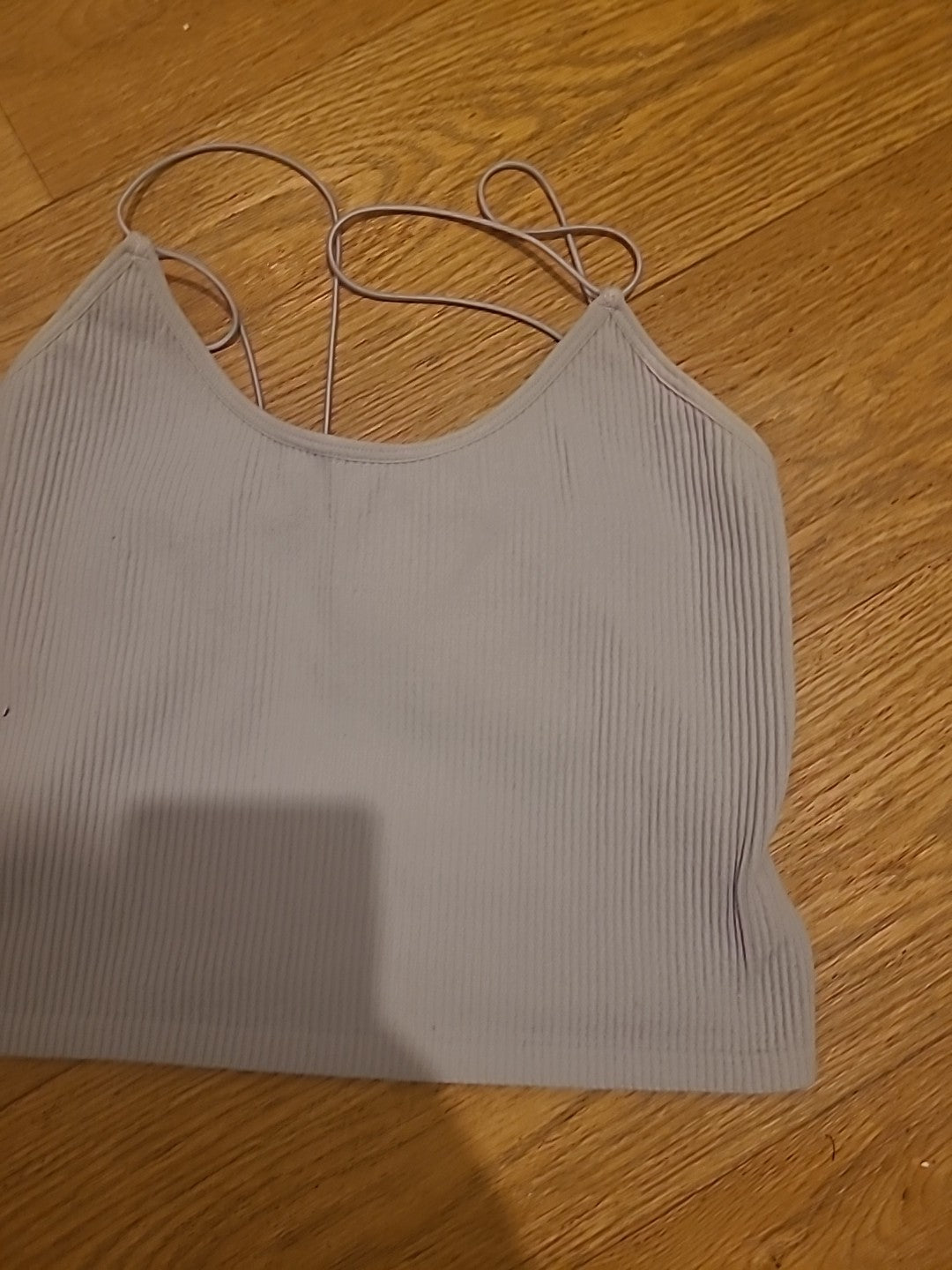 Ladies Zara Size XS Grey Ribbed Sleeveless Top