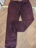 North Coast 34/29 Burgundy Straight Jeans