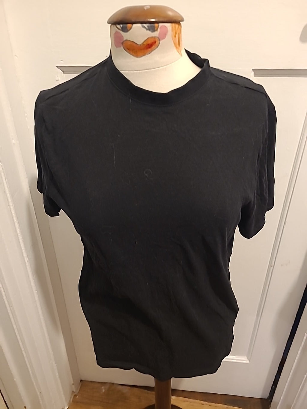 Ladies Primark Size XS Regular Fit Black Short Sleeve Top