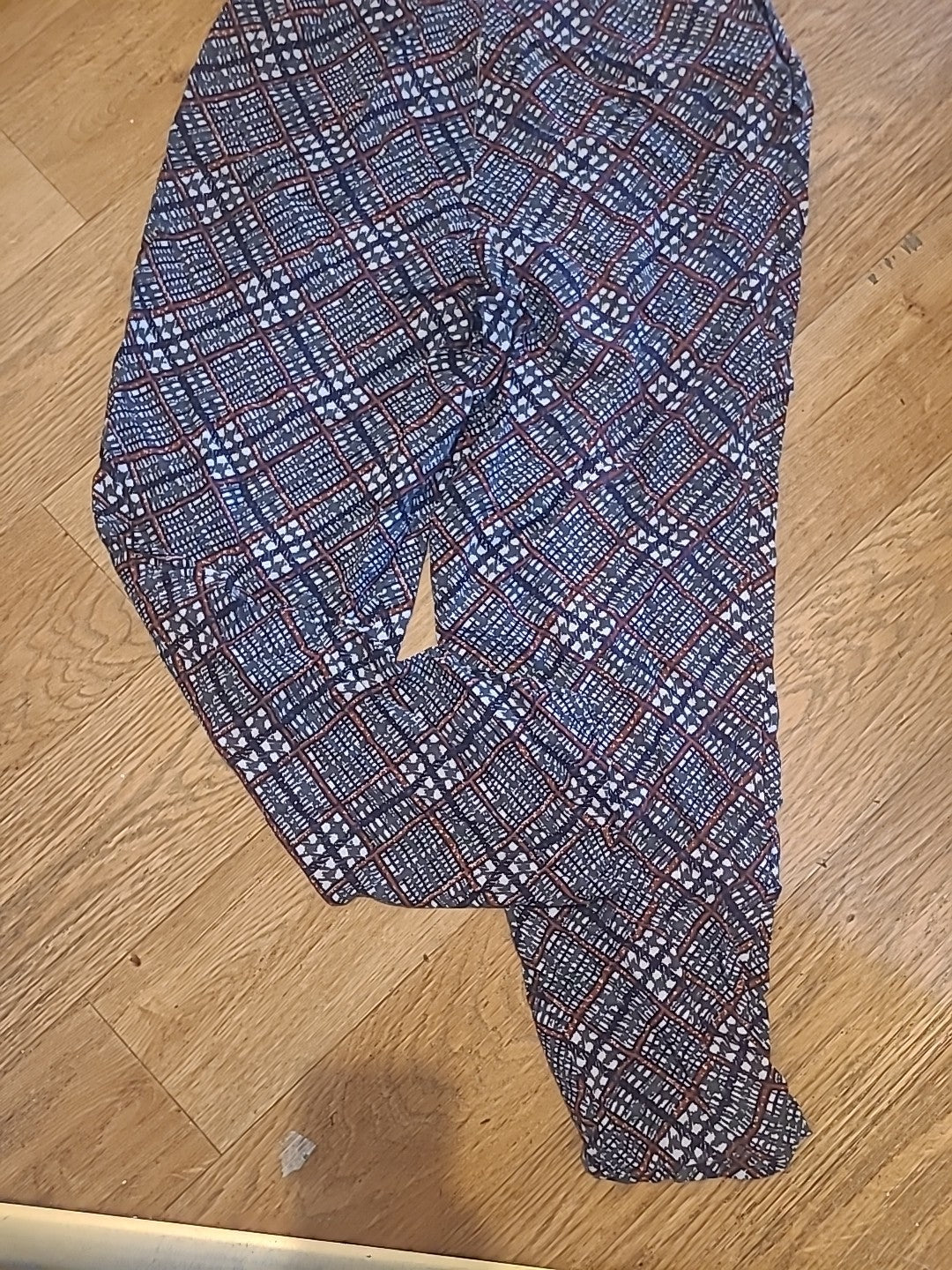 Ladies Size Small Grey/Black/White/Red Trousers
