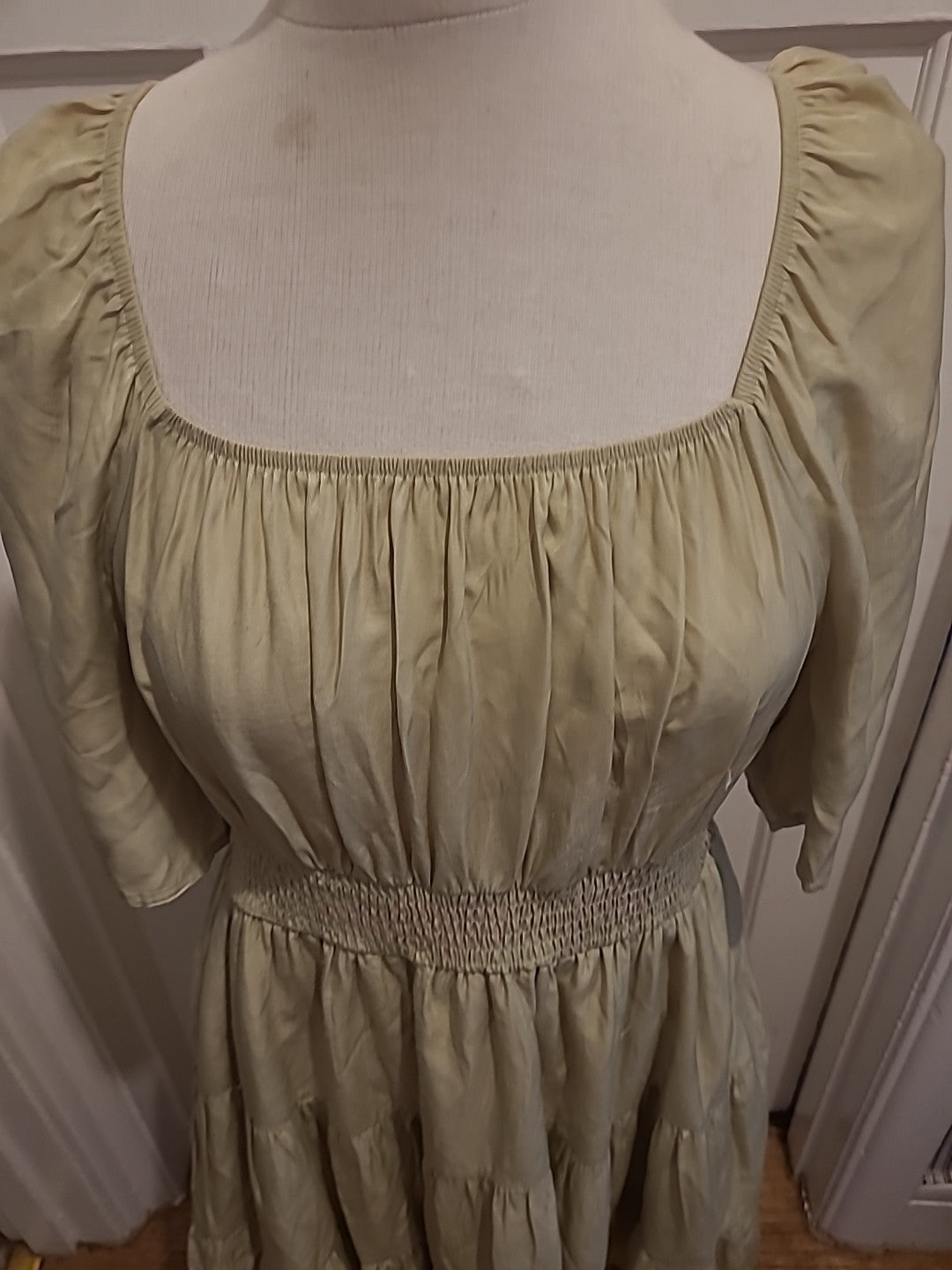 Ladies Shein Size XL Lime Lined Short Sleeved Dress