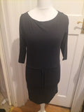 Ladies H&M Size Small Black Short Sleeved A-Line Midi Dress