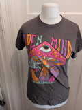 Ladies Minted Medium Dark Grey Print(Cracking) Short Sleeve T-shirt
