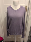 F&F Large Purple V Neck Jumper Bobbling