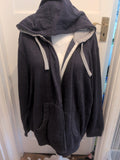 Mens Zipper Jacket George Size 3XL Blue With Hood Free Delivery