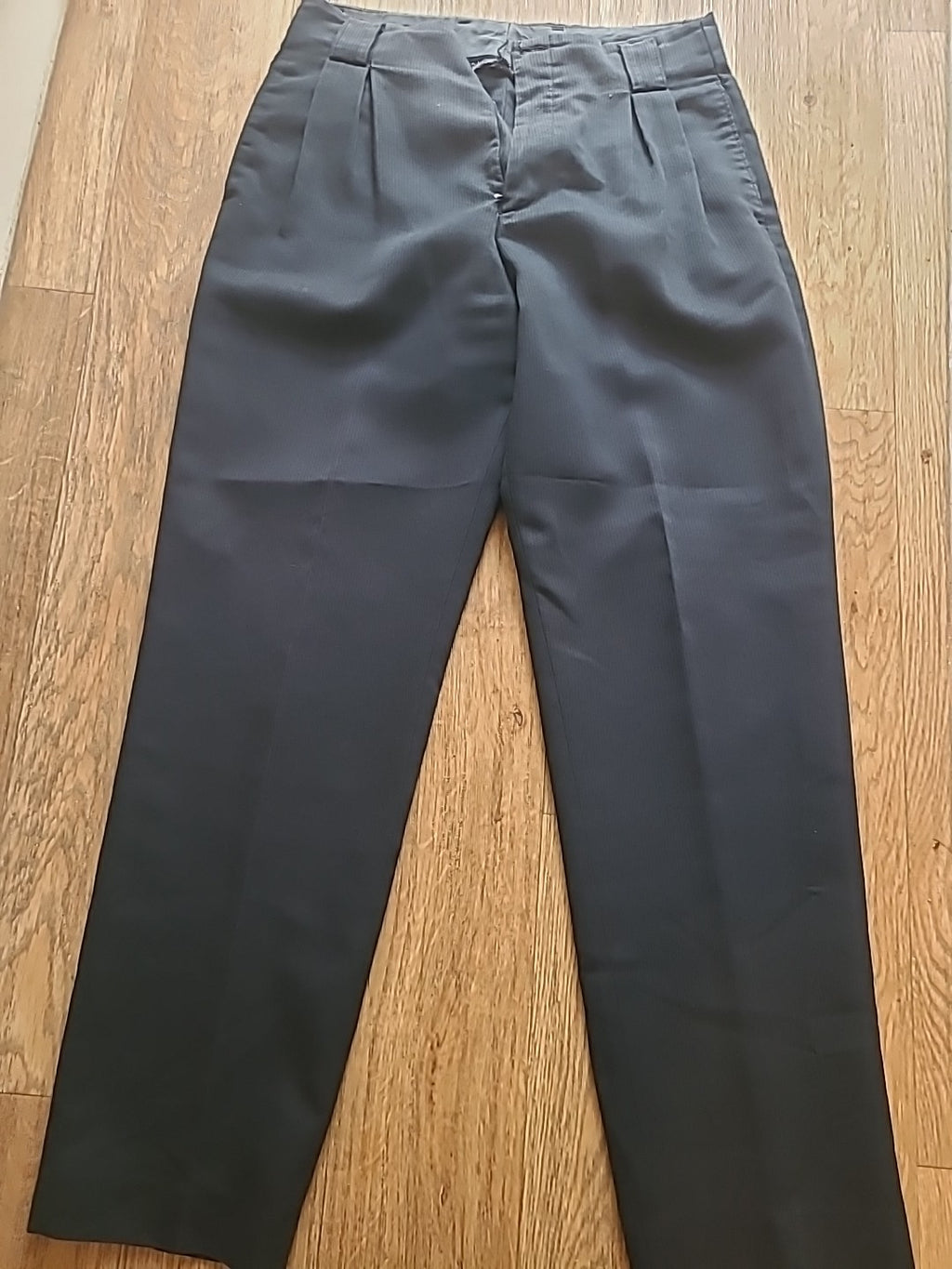 Mens Joe Delancey Size 32R Black Detailed Formal Trousers