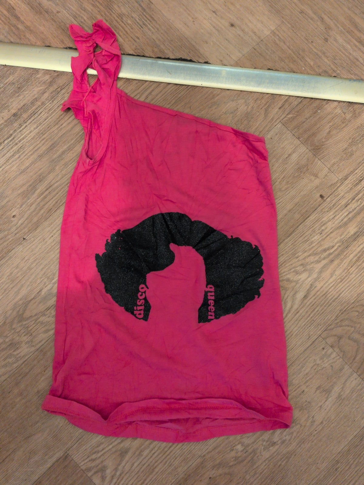 Rude Small Pink Off The Shoulder Sleeveless T-shirt
