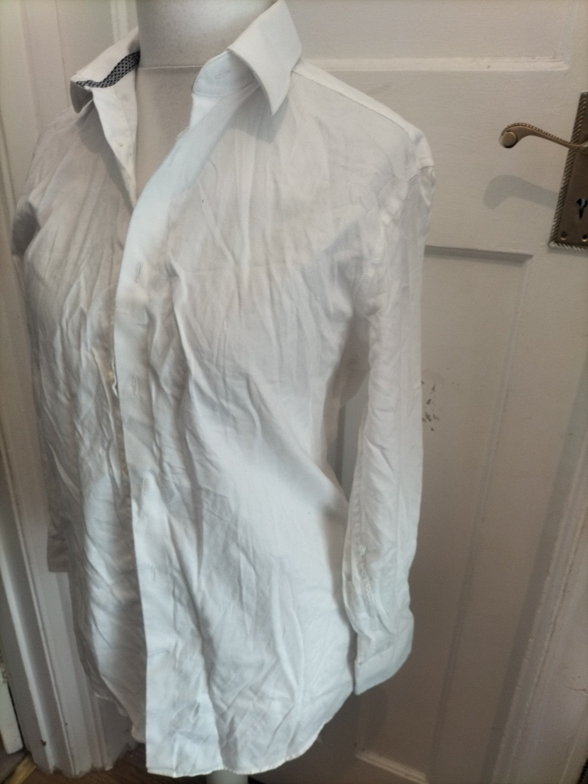 Next Signature 16" Slim Fit White Long Sleeve Shirt