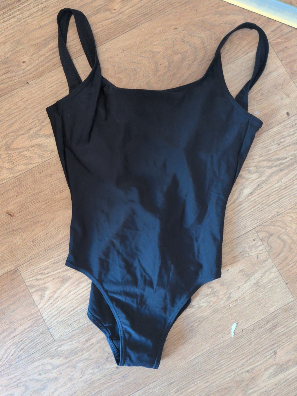 Ladies Florence And Fred Size 12 Black Low Back Swimming Costume